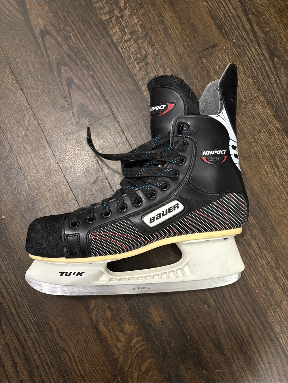 Bauer Black Ice Hockey Skate with Red Accent